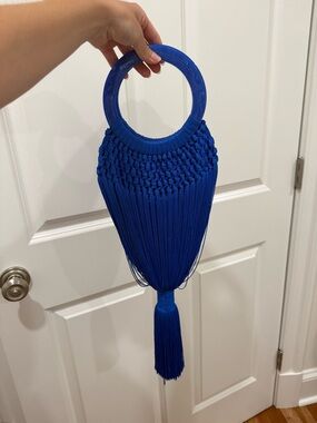 Cult Gaia Angelou Tassel Bag in Cobalt